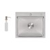 Мийка для кухні інтегрована Lidz Handmade H5045 (LDH5045BRU35383) Brushed Steel 3,0/1,0  мм