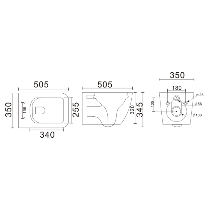 Унітаз підвісний Mixxus Premium QUADRO-0305-R GRAY 510x350x345mm система змиву RIMLESS (MP6656) Унітаз підвісний Mixxus Premium QUADRO-0305-R GRAY 510x350x345mm система змиву RIMLESS (MP6656)