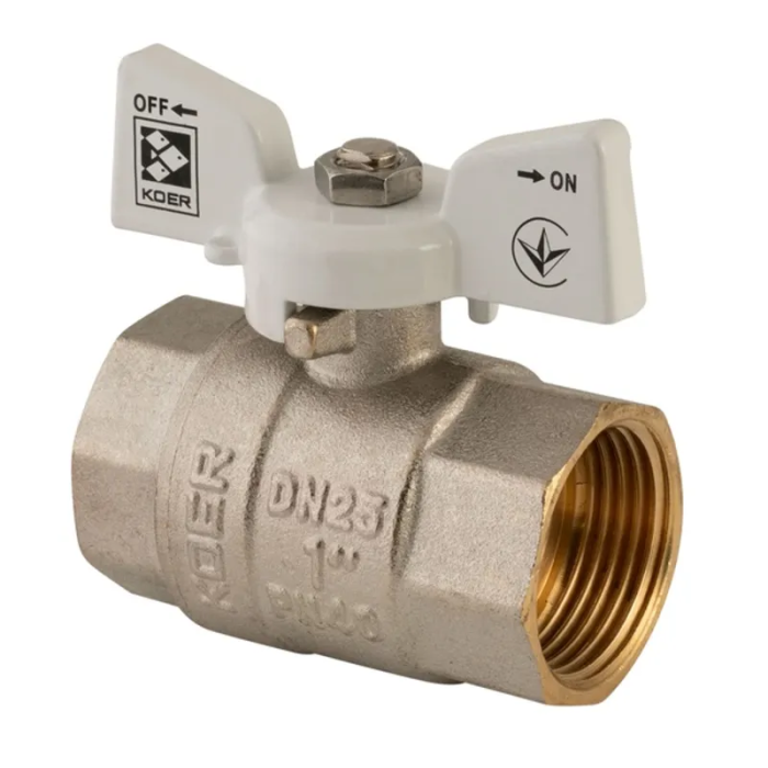 Кран кульовий Koer 1" ГГМ (KR.217.W) білий (KR0180) Кран кульовий Koer 1" ГГМ (KR.217.W) білий (KR0180)