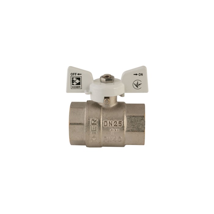 Кран кульовий Koer 1" ГГМ (KR.217.W) білий (KR0180) Кран кульовий Koer 1" ГГМ (KR.217.W) білий (KR0180)