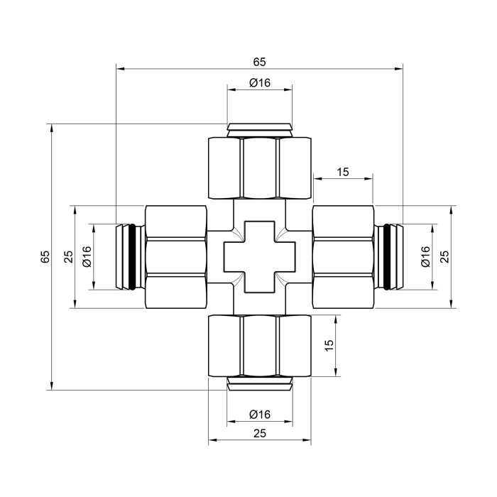 Хрестовина обтискна Thermo Alliance Standart 16 SD150W16161616 Хрестовина обтискна Thermo Alliance Standart 16 SD150W16161616