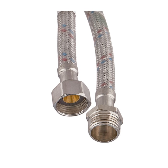 Гнучкий шланг для підключення води гайка 1/2'' - Штуцер 1/2'' (60 см) (силик. оболонка) Zerix (ZX3020) Гнучкий шланг для підключення води гайка 1/2'' - Штуцер 1/2'' (60 см) (силик. оболонка) Zerix (ZX3020)