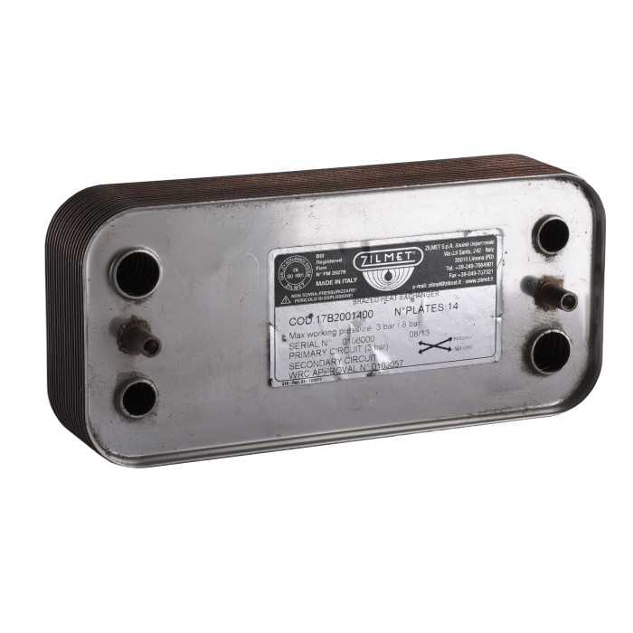 Теплообмінник паяний Zilmet ZB200 20пл. 17B2001400 Теплообмінник паяний Zilmet ZB200 20пл. 17B2001400