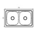 Мийка кухонна Zerix Z7848D-08-180E Double (Satin) (ZS0578)