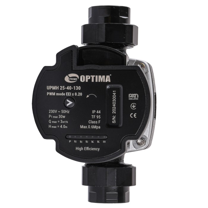 Насос циркуляційний енергоощадний Optima PRIME UPMH 25-40AUTO 130мм + гайки Насос циркуляційний енергоощадний Optima PRIME UPMH 25-40AUTO 130мм + гайки