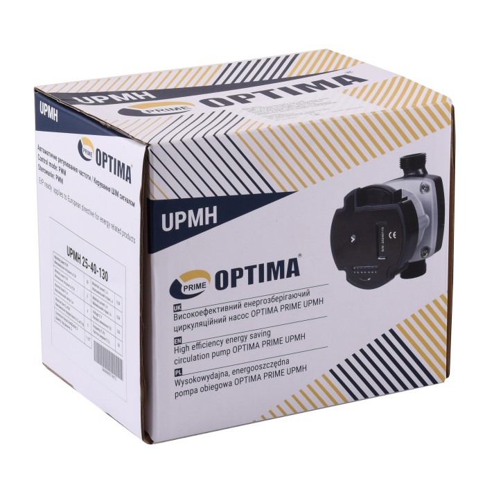 Насос циркуляційний енергоощадний Optima PRIME UPMH 25-40AUTO 130мм + гайки Насос циркуляційний енергоощадний Optima PRIME UPMH 25-40AUTO 130мм + гайки