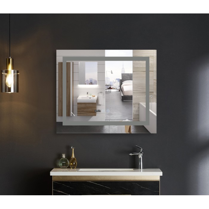 Дзеркало Mixxus WARM MR02-80x80 з Led Touch, Anti-fog, димером, регулятором яскравості, годинником (MI6934) Дзеркало Mixxus WARM MR02-80x80 з Led Touch, Anti-fog, димером, регулятором яскравості, годинником (MI6934)