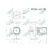 XPS40-16F-250 SHIMGE 380В  цирк. мок. ротор 1,0 кВт Hmax 16,5м Qmax 250л/хв DN40 250мм + фл. {1}