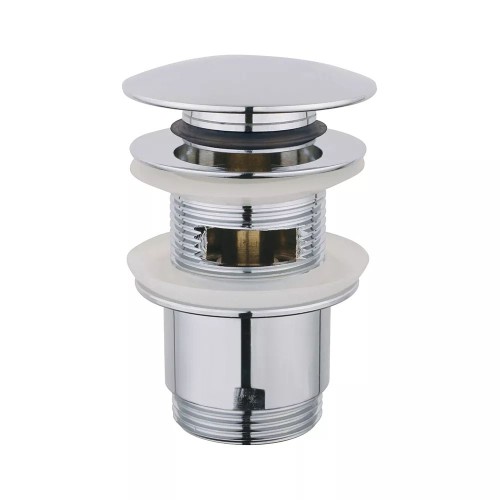 WHR-101Y донний клапан 1 1/4 CHROME WEZER з переливом, сплав (блістер) {50/1}
