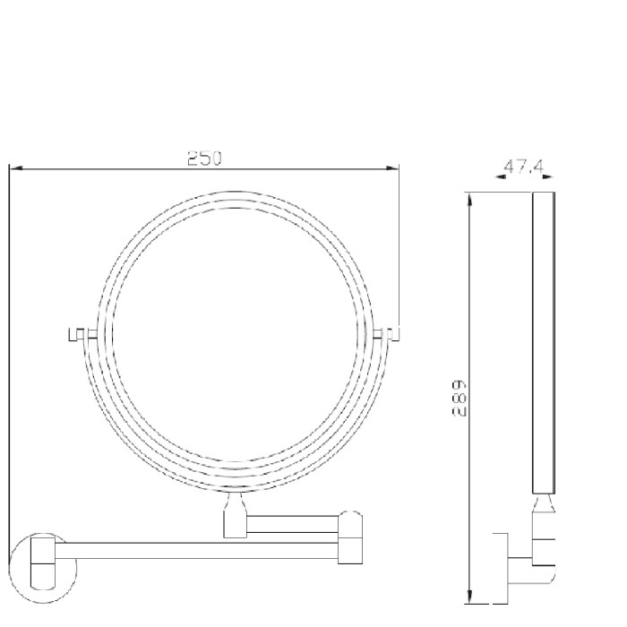 Дзеркало настінне Perfect Sanitary Appliances SP 8158 Дзеркало настінне Perfect Sanitary Appliances SP 8158