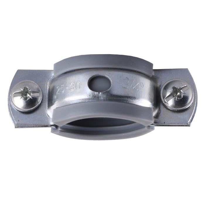 Хомут в зборi CR 3/4″ (25-30мм) з гвинтом-шурупом 8*80 та дюбелем в уп., сірий Хомут в зборi CR 3/4″ (25-30мм) з гвинтом-шурупом 8*80 та дюбелем в уп., сірий