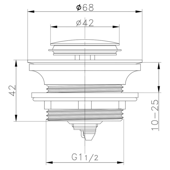 Донний клапан для ванни Zerix BV-07 1 1/2'' автоматичний СLICK-СLACK (Колір хром) (ZX6024) Донний клапан для ванни Zerix BV-07 1 1/2'' автоматичний СLICK-СLACK (Колір хром) (ZX6024)