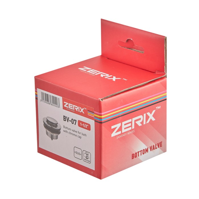 Донний клапан для ванни Zerix BV-07 1 1/2'' автоматичний СLICK-СLACK (Колір хром) (ZX6024) Донний клапан для ванни Zerix BV-07 1 1/2'' автоматичний СLICK-СLACK (Колір хром) (ZX6024)