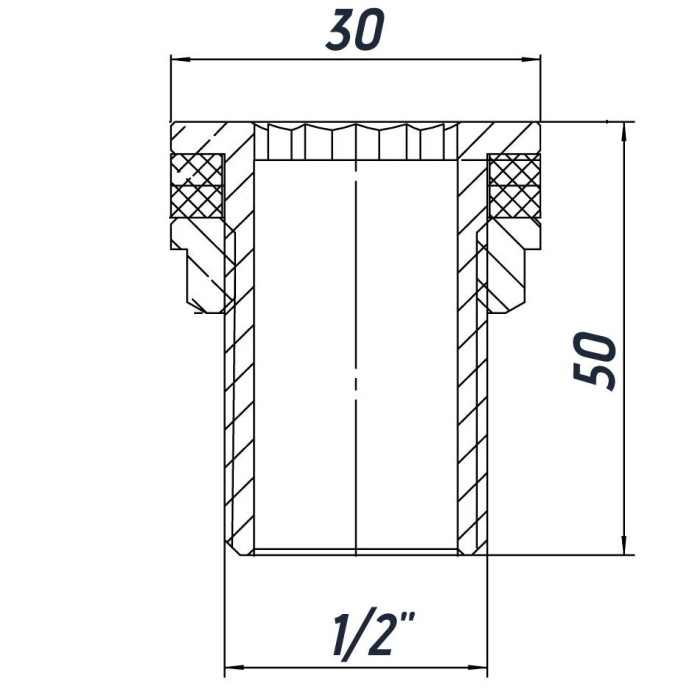 Врізання в бак 1/2″З нержавіюче SO332S OPTIMUM Врізання в бак 1/2″З нержавіюче SO332S OPTIMUM