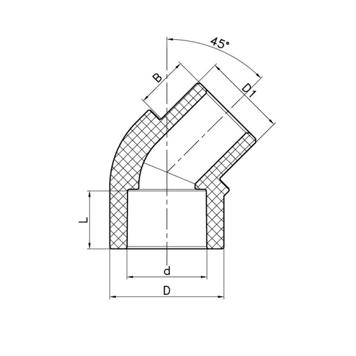 Кут Koer K0264.PRO 25 PPR 45 ВН (KP2908) Кут Koer K0264.PRO 25 PPR 45 ВН (KP2908)
