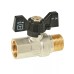 Кран кульовий ITAL PN40 1/2" вн.-зов., метелик, нікель