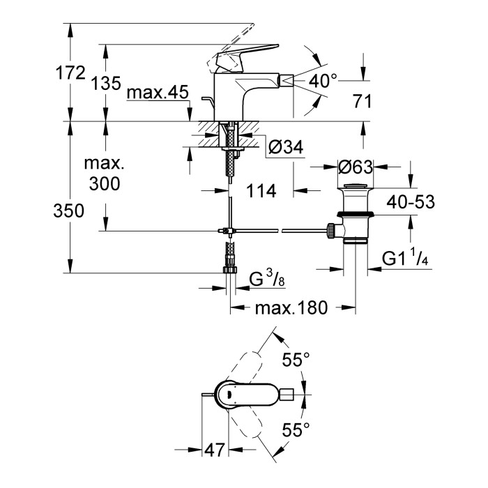 Змішувач для біде Grohe Eurosmart Cosmopolitan (32839000) Змішувач для біде Grohe Eurosmart Cosmopolitan (32839000)
