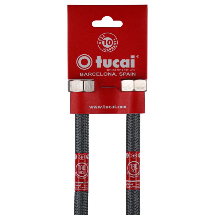 Шланг для змішувача TUCAI М10х1/2″ 1,0м АНТИКОРОЗІЯ TAQ GRIF AСB 206223 ПАРА Шланг для змішувача TUCAI М10х1/2″ 1,0м АНТИКОРОЗІЯ TAQ GRIF AСB 206223 ПАРА