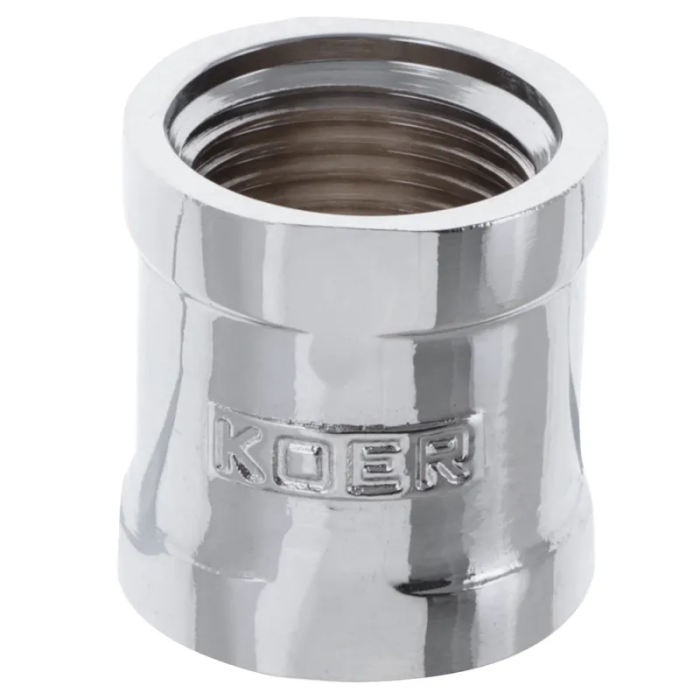 З'єднувальна муфта 1/2" (хром) Koer KF.C06.chr (KF0116) З'єднувальна муфта 1/2" (хром) Koer KF.C06.chr (KF0116)