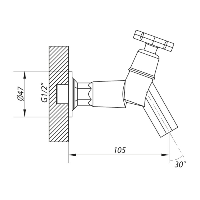 Монокран на одну воду Zerix JIK22 102-A (ZX2757) Монокран на одну воду Zerix JIK22 102-A (ZX2757)