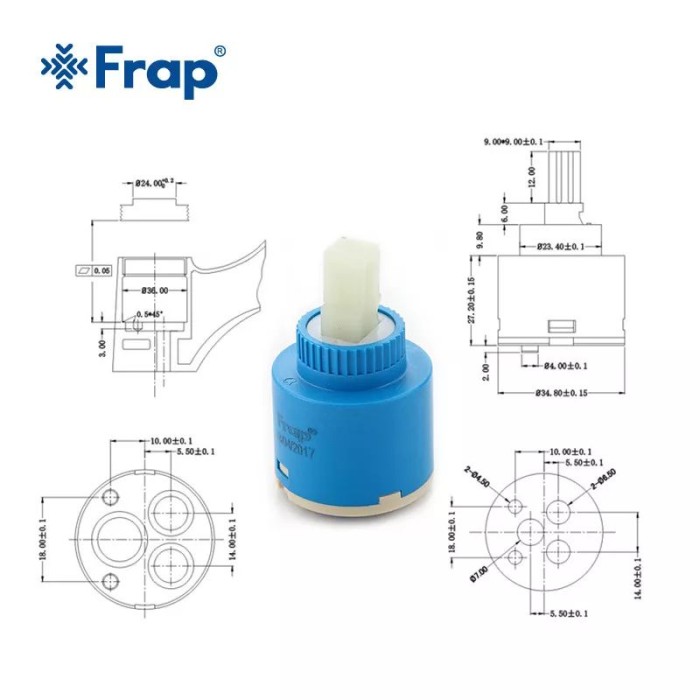 Картридж Frap F51-3 пластиковий шток, 35 мм Картридж Frap F51-3 пластиковий шток, 35 мм