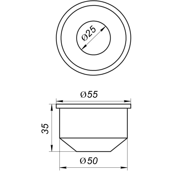 Редукція гумова VSplast 50/25 (чорна) Редукція гумова VSplast 50/25 (чорна)