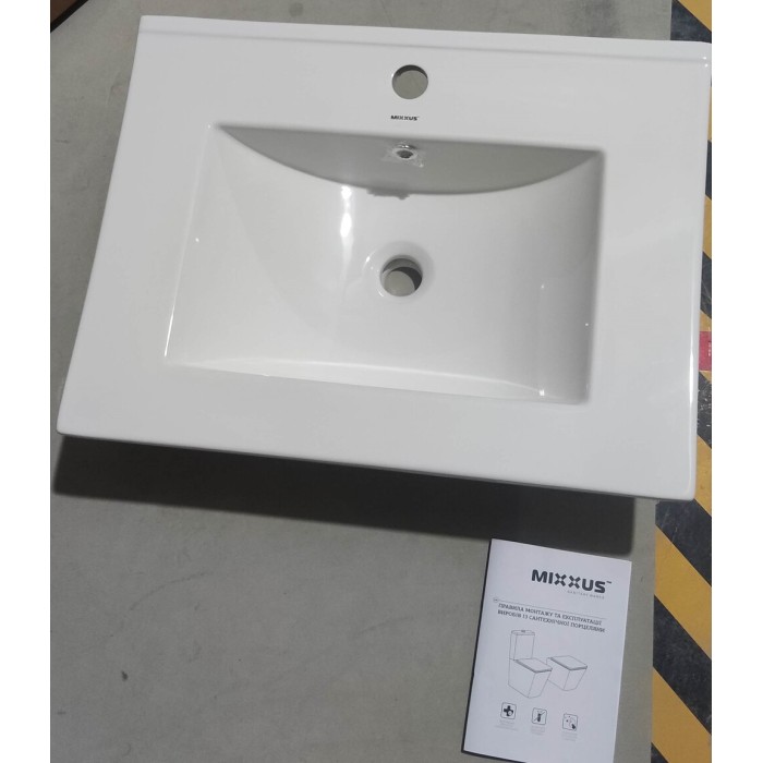 Раковина меблева Mixxus Premium CUBIC-1501 610х460х170mm з отвором під змішувач та переливом (MP6495) Раковина меблева Mixxus Premium CUBIC-1501 610х460х170mm з отвором під змішувач та переливом (MP6495)