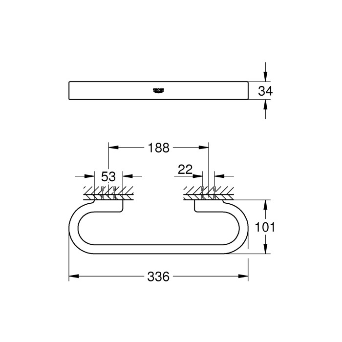 Поручень для ванної Grohe Selection (41064000) Поручень для ванної Grohe Selection (41064000)
