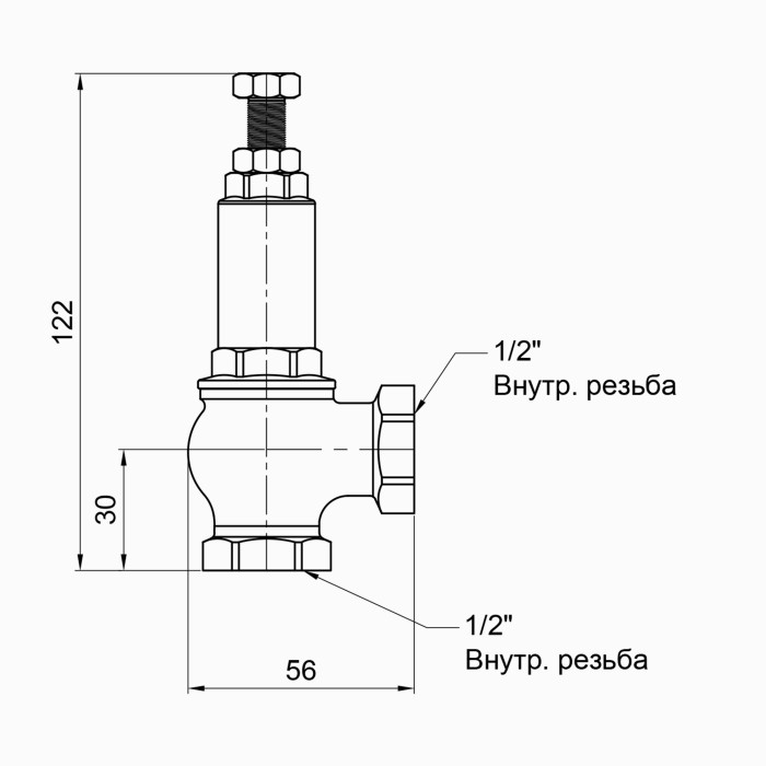Запобіжний клапан Icma 1/2" ВР №254 Запобіжний клапан Icma 1/2" ВР №254