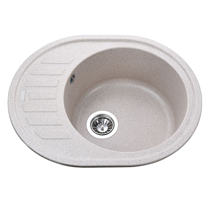 Гранітна мийка Globus Lux ARNO мигдаль 620х500-А0008 Гранітна мийка Globus Lux ARNO мигдаль 620х500-А0008