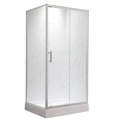 Душова кабіна без піддону MIXXUS HARD SC01-120x80x185-TR CHROME прозоре скло 5мм NEW (MI8369)