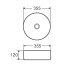 Раковина накладна Mixxus Premium TOPPER-0102 365х365х125mm (MP6680)