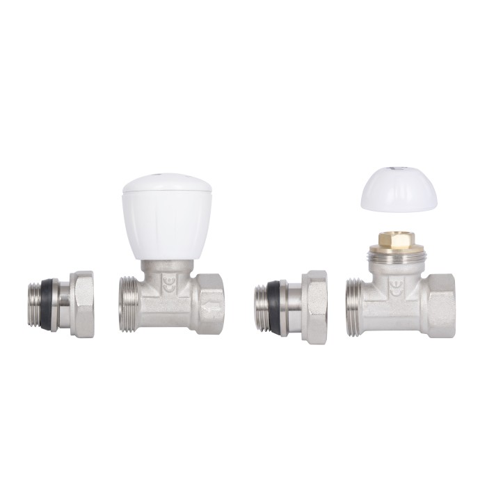 Комплект радіаторних кранів Thermo Alliance Standart 1/2" ВН прямий TAS230W15