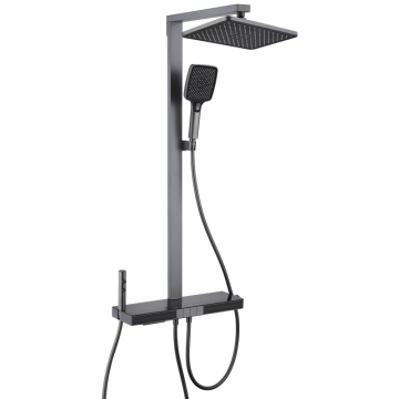 Душова колона з термостатичним змішувачем Mixxus Premium Next-009-J Graphite, 4 режими (MI6544)