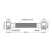 Шланг Forte для води D10 80 см нержавіюче оплетення 1/2"x1/2" ВВ TAF384W80 Thermo Alliance