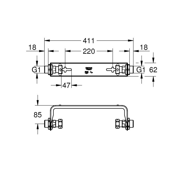 Набір для кріплення на стіну Grohe Sense Guard Accessories (22501000) Набір для кріплення на стіну Grohe Sense Guard Accessories (22501000)