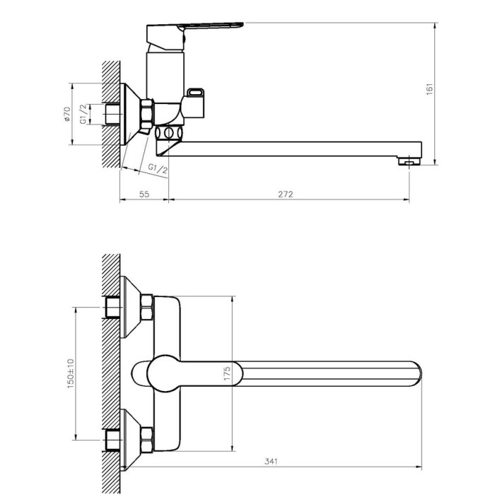 Змішувач для ванни Haiba Daniel 006 (HB1012) Змішувач для ванни Haiba Daniel 006 (HB1012)