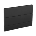 Панель змиву Koer KT-0603-05 240x160x10mm пластикова, кнопка лінійна (колір чорний матовий) (KR5320)