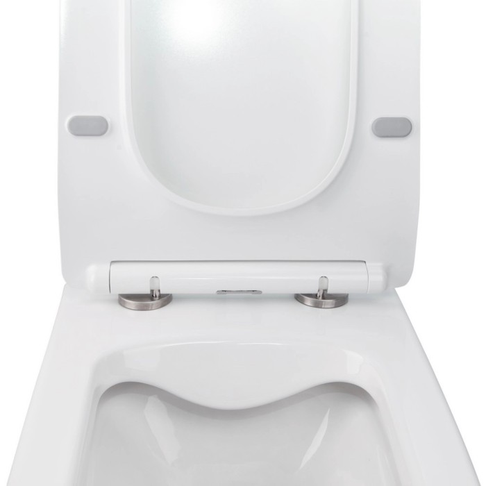 Готове рішення Qtap для ванної кімнати: підвісний унітаз Crow Rimless 520х360х290 + комплект інсталяції Nest 4 в 1 (квадратна клавіша Satin) Готове рішення Qtap для ванної кімнати: підвісний унітаз Crow Rimless 520х360х290 + комплект інсталяції Nest 4 в 1 (квадратна клавіша Satin)