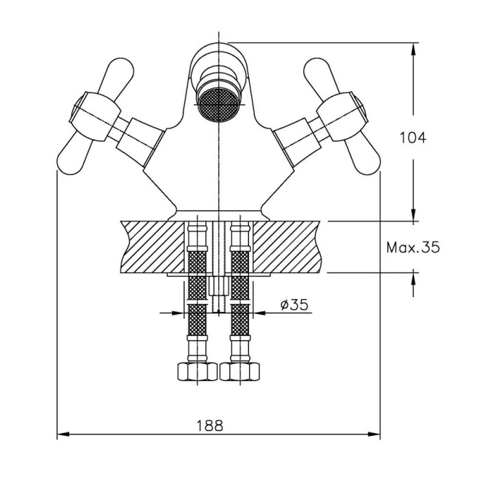 Змішувач для біде Haiba Dominox 162 (HB0074) Змішувач для біде Haiba Dominox 162 (HB0074)