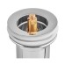 Донний клапан для раковини Koer PW-08-01 1 1/4''  без переливу автоматичний СLICK-СLACK (Колір хром) (KR5786)