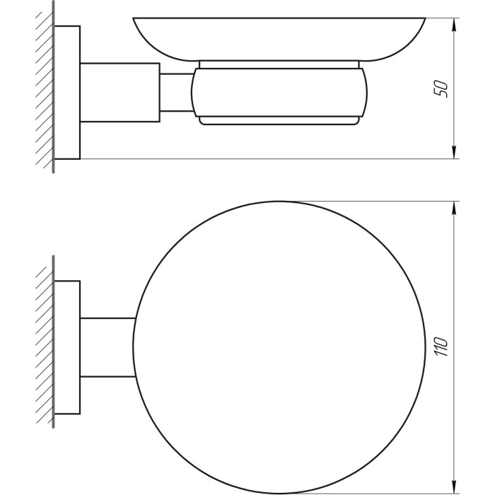 Мильниця Perfect Sanitary Appliances SP 8122 Мильниця Perfect Sanitary Appliances SP 8122