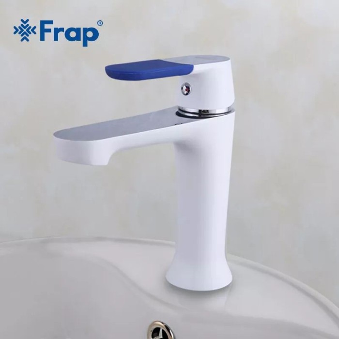Змішувач для умивальника Frap F1034, білий/хром Змішувач для умивальника Frap F1034, білий/хром