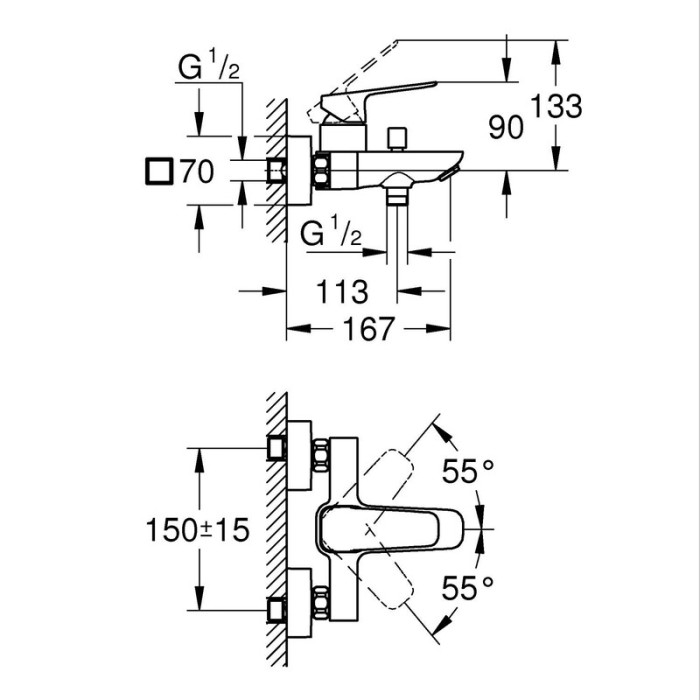 Набір для ванни 2в1 Grohe Tempesta Cube (BF101813TC) Набір для ванни 2в1 Grohe Tempesta Cube (BF101813TC)