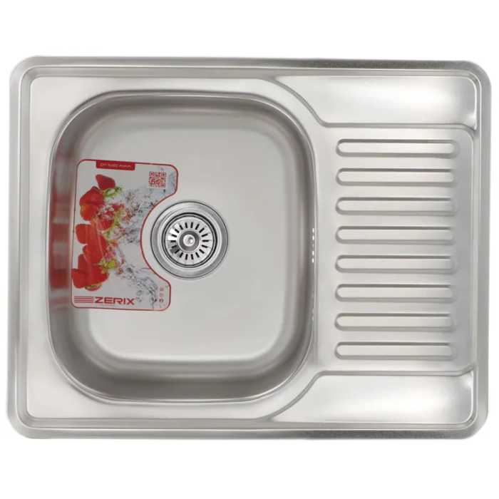 Мийка кухонна Zerix Z6350-08-180E (Satin) (ZM0563) Мийка кухонна Zerix Z6350-08-180E (Satin) (ZM0563)