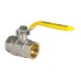 Кран кульовий KOER KR.214.G - 3/4" FF ГГВ YELLOW, ручка "важіль" жовта (KR0113)