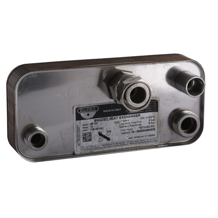 Теплообмінник паяний Zilmet ZB195 15P 17B1951501 Теплообмінник паяний Zilmet ZB195 15P 17B1951501