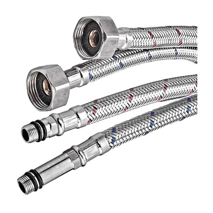 Гнучке підведення Champion FH-01-F1/2"xM10-80 нержавійка (пара) (AC0670) Гнучке підведення Champion FH-01-F1/2"xM10-80 нержавійка (пара) (AC0670)