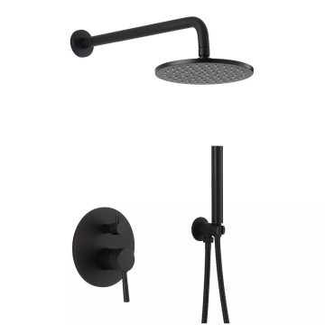 Душова система WEZER EKO17B-01-BLACK, нержавіюча сталь, чорний