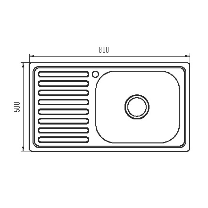 Мийка кухонна Zerix Z8050R-08-180E (Satin) (ZS0600) Мийка кухонна Zerix Z8050R-08-180E (Satin) (ZS0600)
